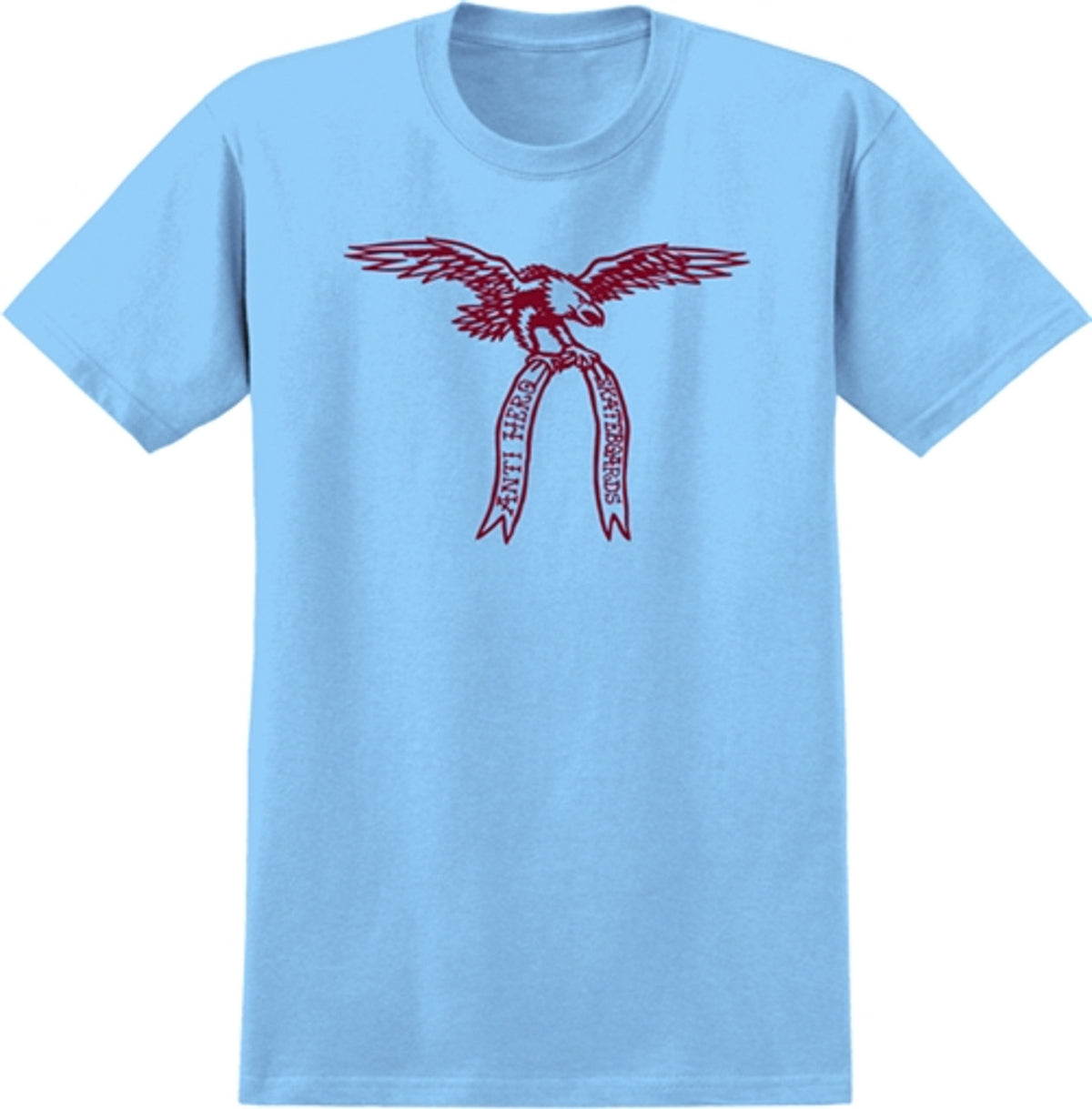 Anti Hero Tee Banner Eagle Carolina Blue Skateboard T Shirt
