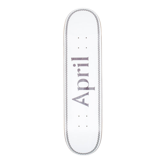 April Skateboard Deck Logo Black Helix 8 25