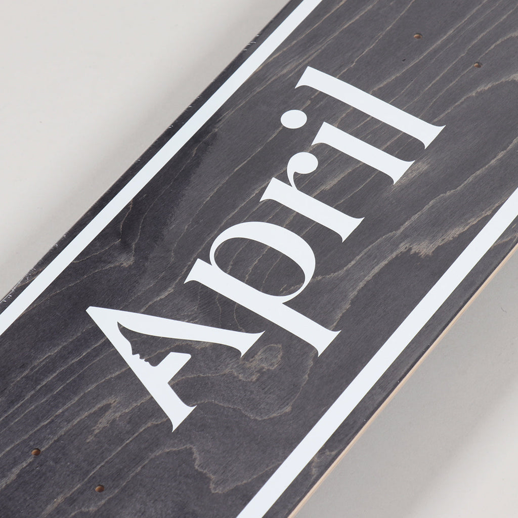 April Skateboard Deck Og Logo Invert Black 8 5