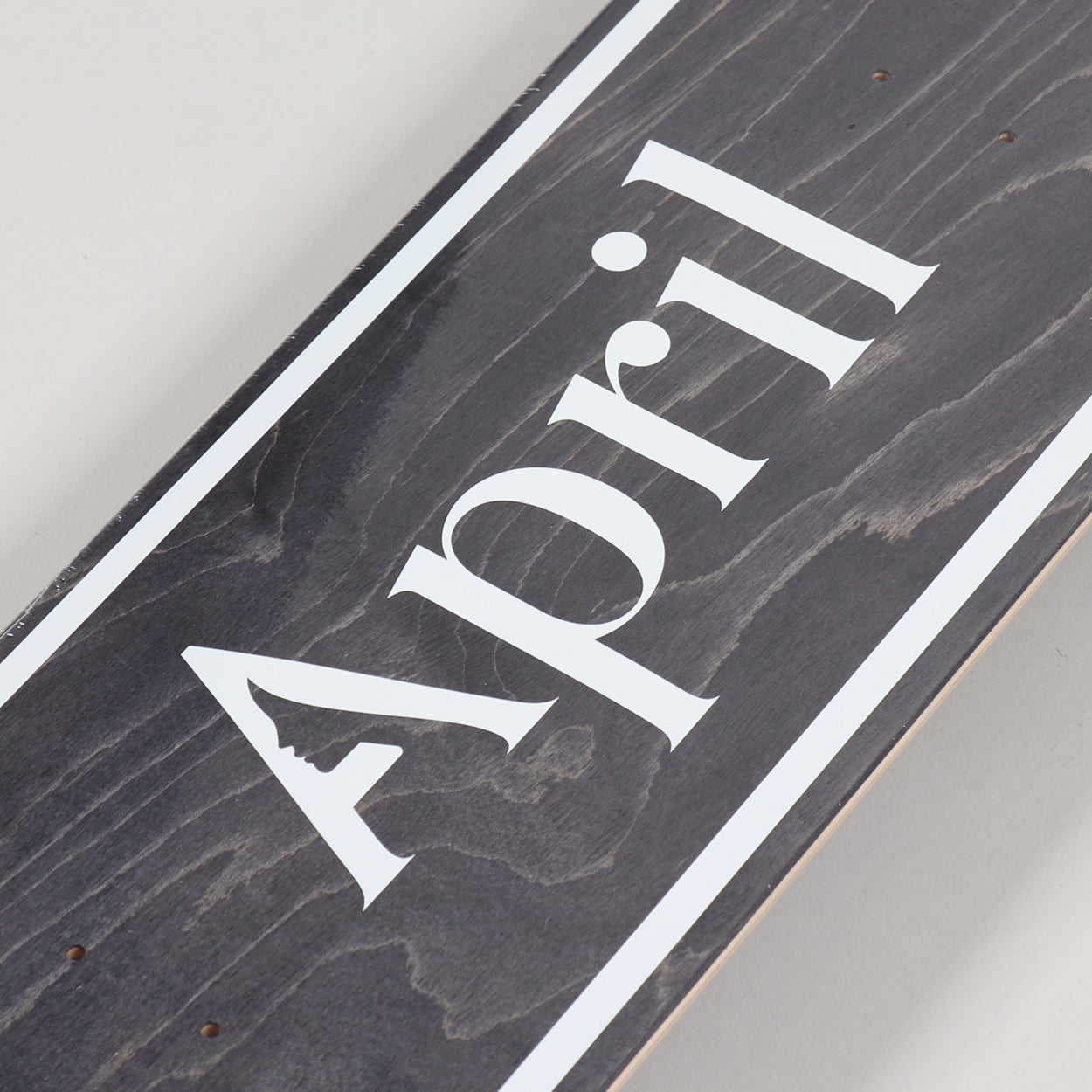 April Skateboard Deck Og Logo Invert Black 8 5