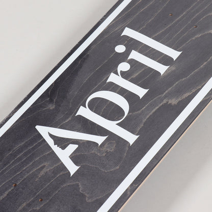 April Skateboard Deck Og Logo Invert Black 8 5