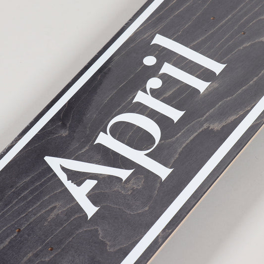 April Skateboard Deck Og Logo Invert Black 8 5