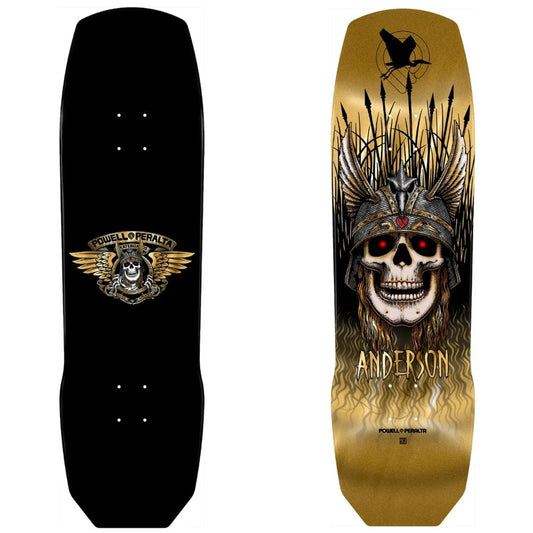Powell Peralta Deck Andy Anderson Heron Skull 9.13" Gold Foil