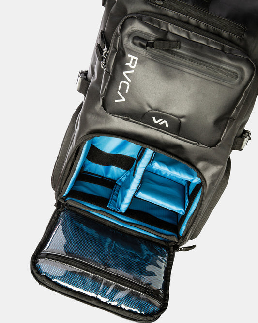 RVCA Backpack Zak Noyle III Black 41L Eco-Friendly Skateboard Camera Travel Bag