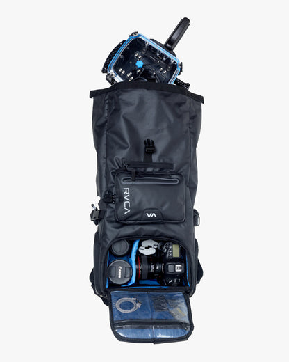 RVCA Backpack Zak Noyle III Black 41L Eco-Friendly Skateboard Camera Travel Bag