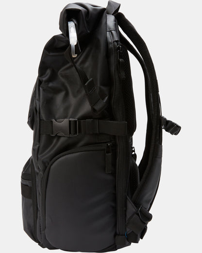 RVCA Backpack Zak Noyle III Black 41L Eco-Friendly Skateboard Camera Travel Bag