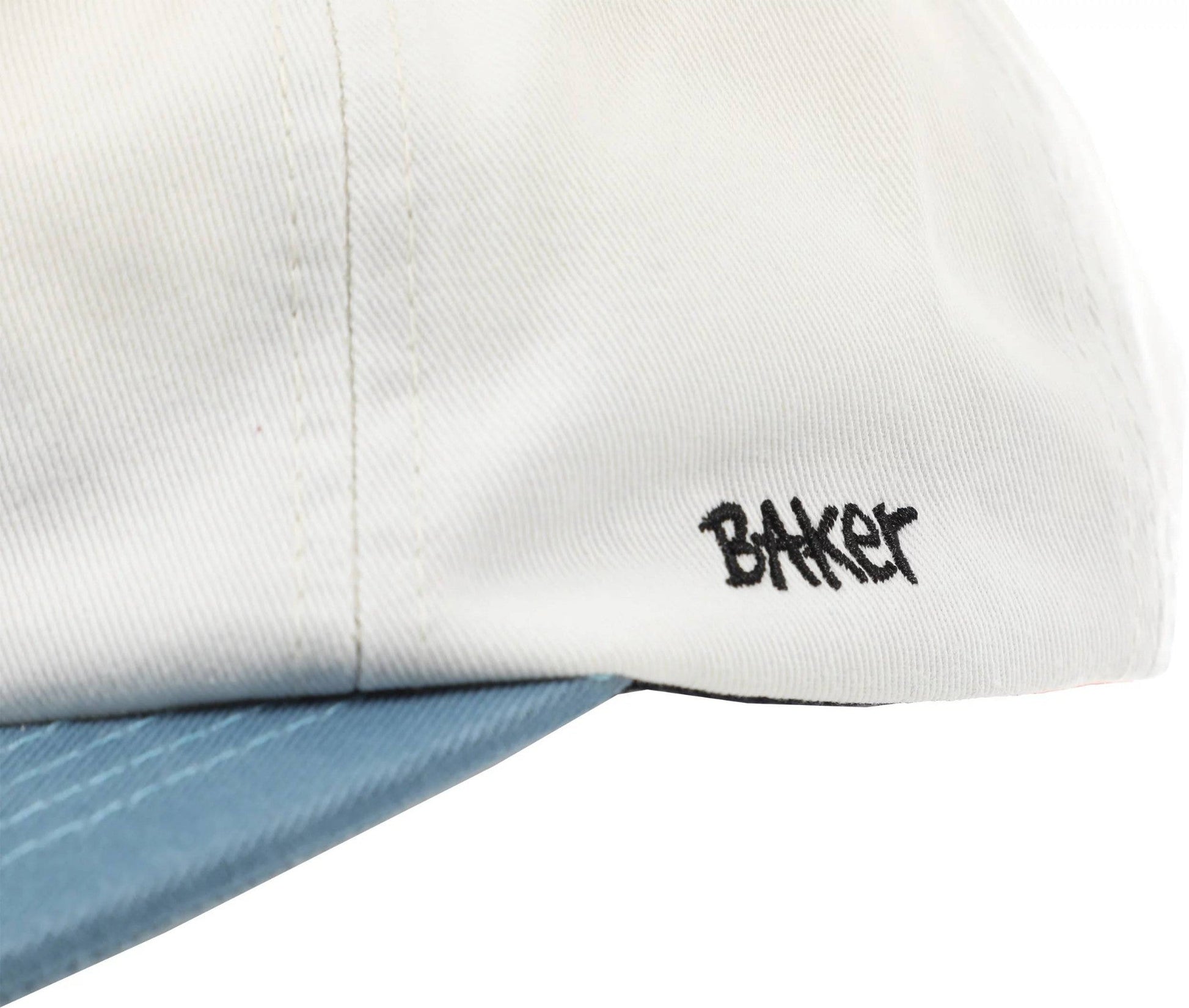 Baker Cap Frantic White Blue Snapback Skateboard Hat