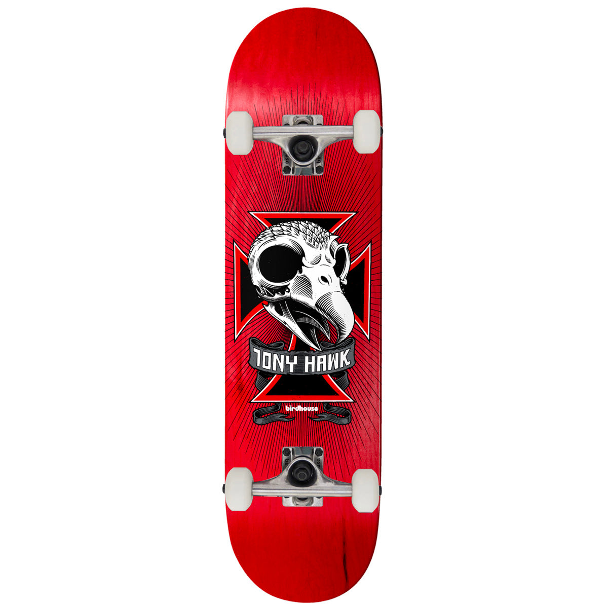 Birdhouse Skateboard Complete Tony Hawk Skull Red 8"