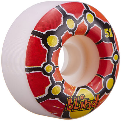 Blind Skateboard Wheels Round Space Red Orange 51mm V2 Wide