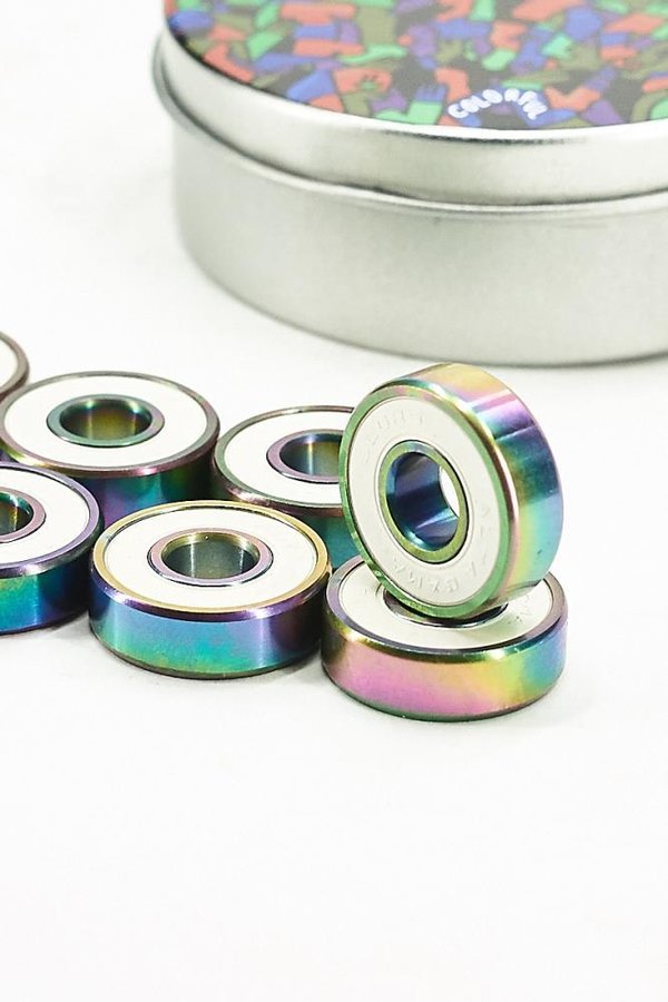 Blurs Bearings Titanium Colourful Blue Shinny Rims + 4 Spacers