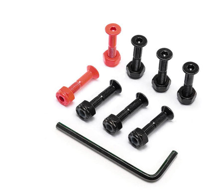Dynamite Forever Bolts Stealth Low Pro 7/8" Red Heads - Pro Skateboard Hardware