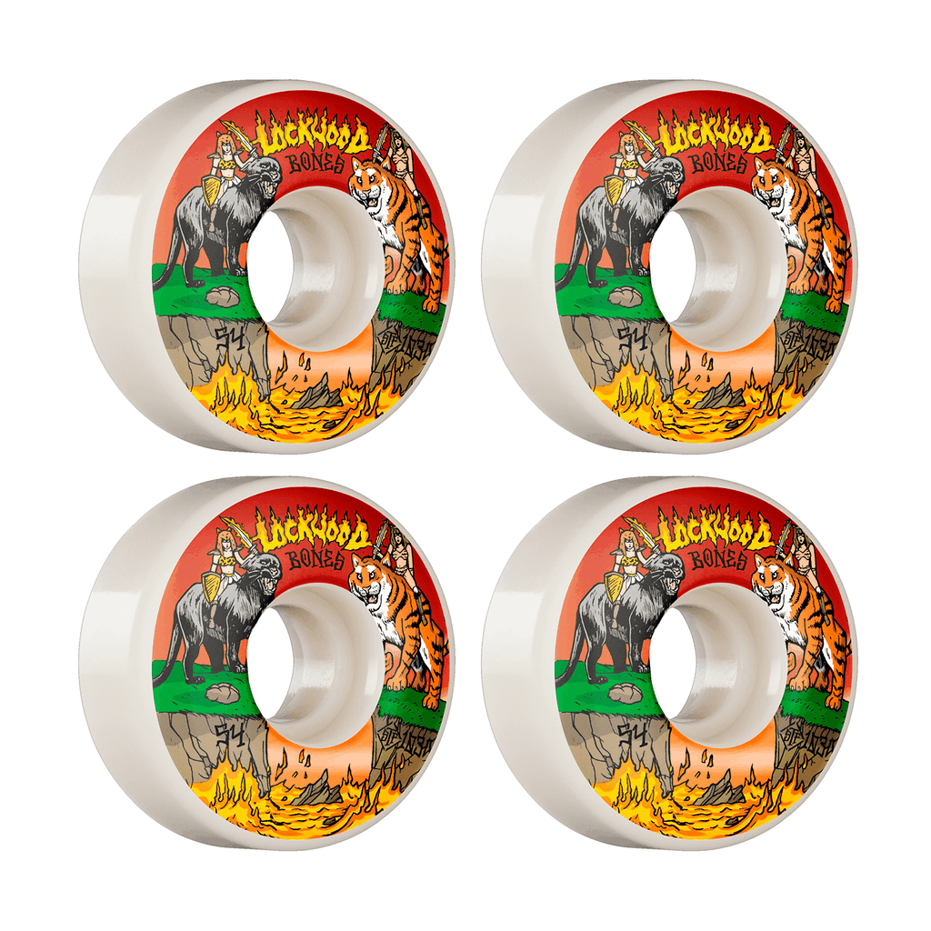 Bones Skateboard Wheels Lockwood Cat fight 52MM V3 SLIMS 103A
