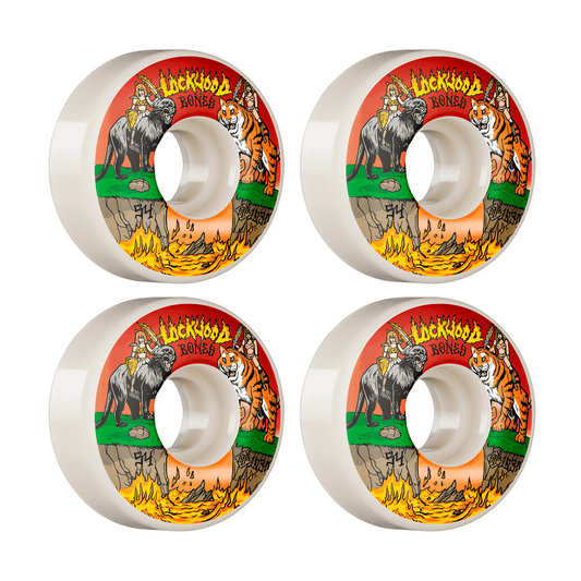Bones Skateboard Wheels Lockwood Cat fight 52MM V3 SLIMS 103A
