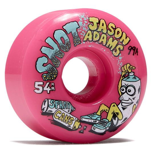 Snot Wheels Jason Adams Spray Cans NEON PINK 54mm 99a Conicals