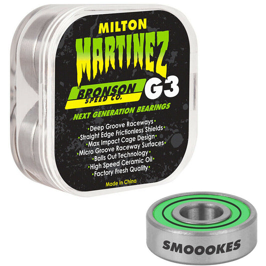 Bronson Bearings G3 Milton Martinez Pro Next Gen Skateboard Bearings
