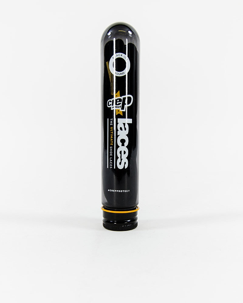Crep Protect Round Laces - Black Ice Gold Tip