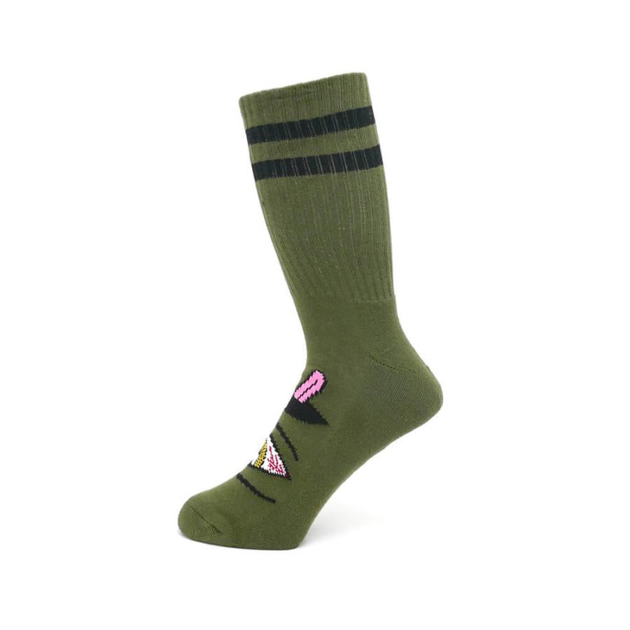 Toy Machine Socks Bloodshot Eye Army OSFM Skateboard Sox