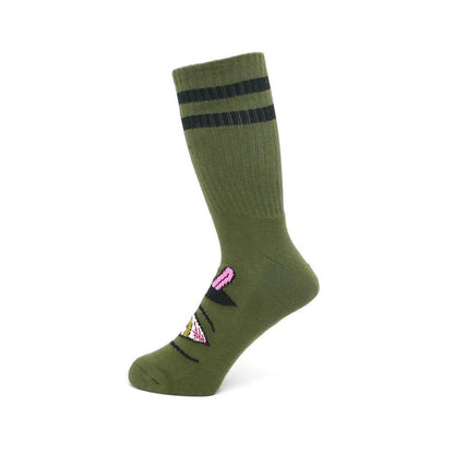Toy Machine Socks Bloodshot Eye Army OSFM Skateboard Sox