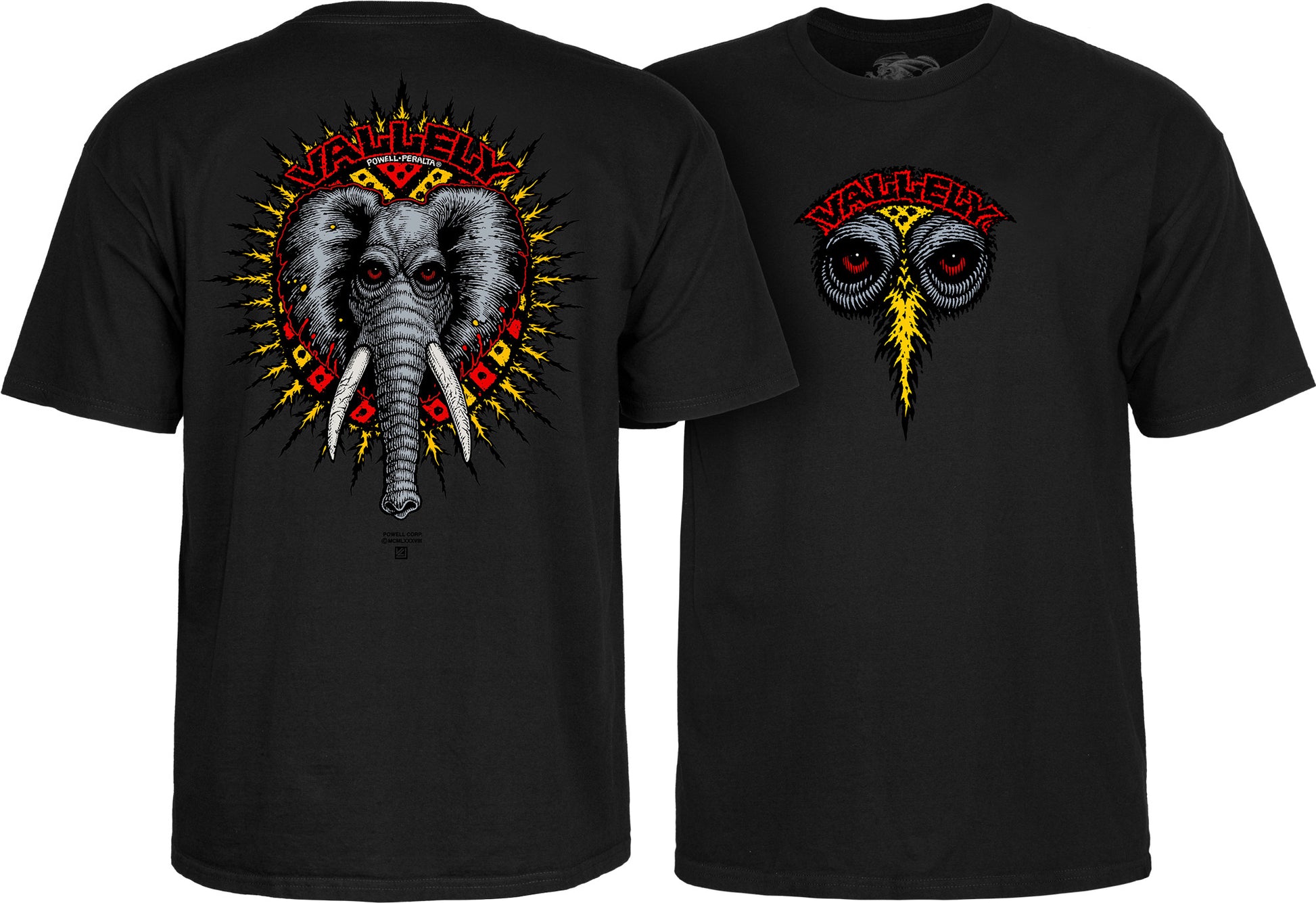 Powell Peralta Tee Mike Vallely Elephant Black Reissue T-Shirt