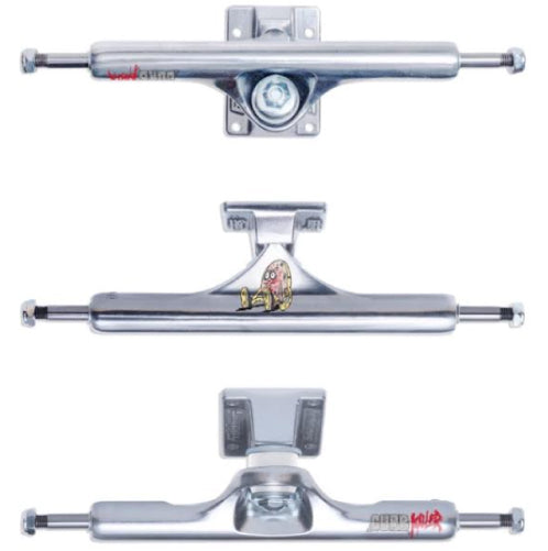 Slappy Skateboard Trucks ST1 Inverted Kingpins Curb Killer Polished 10"