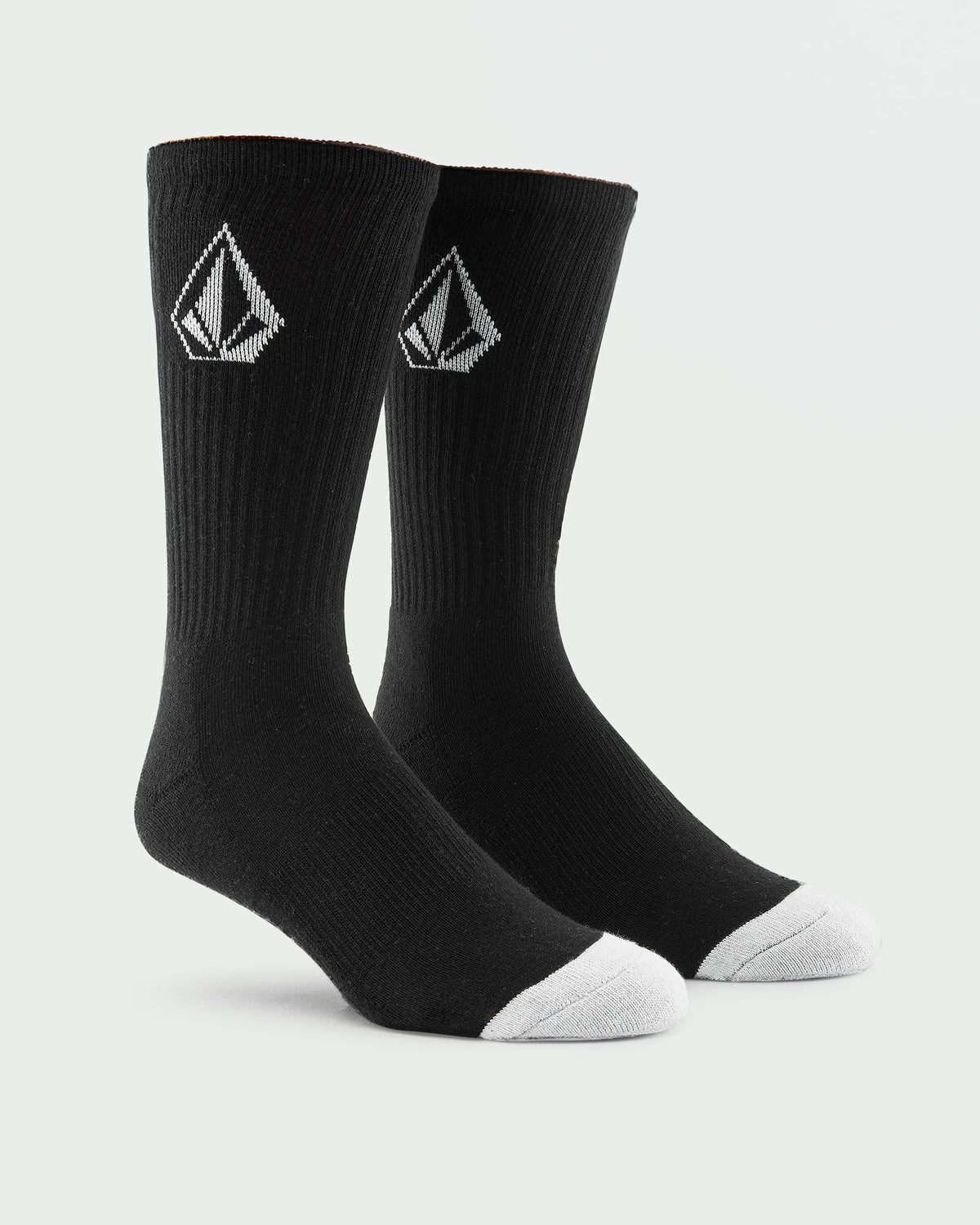 Volcom Socks 3 Pack Full Stone Black Crew Size 9-12 Skateboard Sox