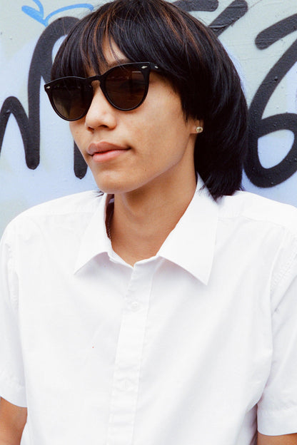 Epokhe Darko Sunglasses - Black Polished / Black