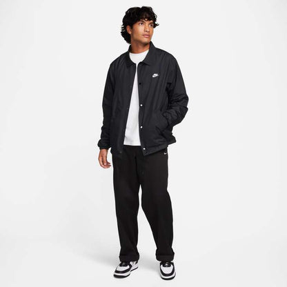 Nike SB Coach Jacket Club Coaches Black White Button Up