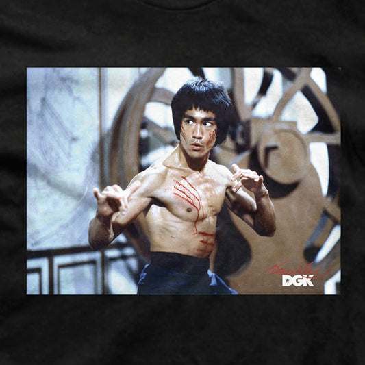 Dgk Tee X Bruce Lee Scratch Black Dirty Ghetto Kids Skateboard T Shirt