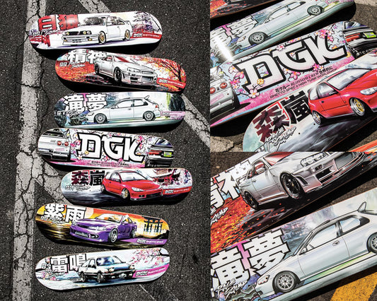 Full Set Dgk Skateboards Blossom Crew Car Series 7 Limited Edition Decks
