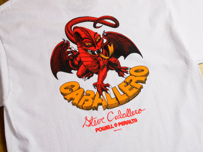 Powell Peralta Tee Cab Dragon White Reissue Skateboard T-Shirt