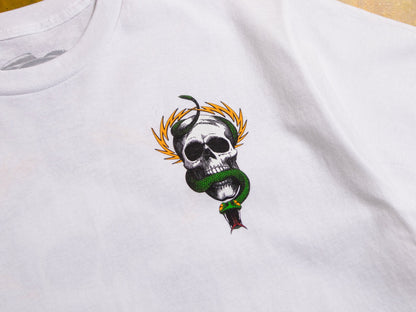 Powell Peralta Tee McGill Skull & Snake White Reissue Skateboard T-Shirt