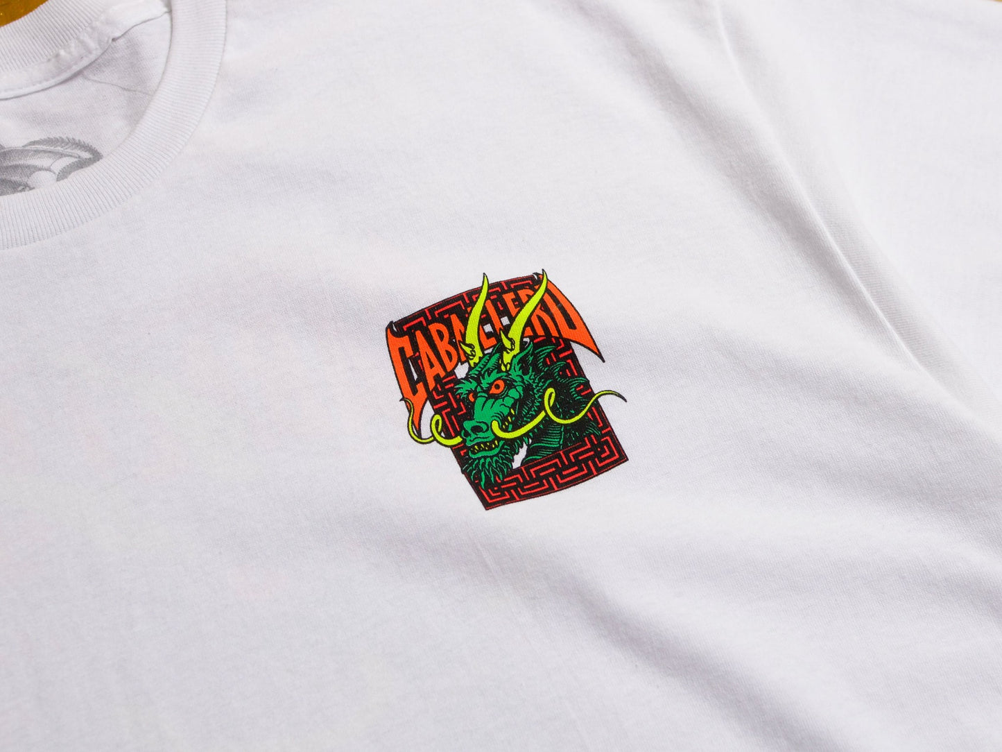 Powell Peralta Tee Cab Street Dragon White Reissue Skateboard T-Shirt