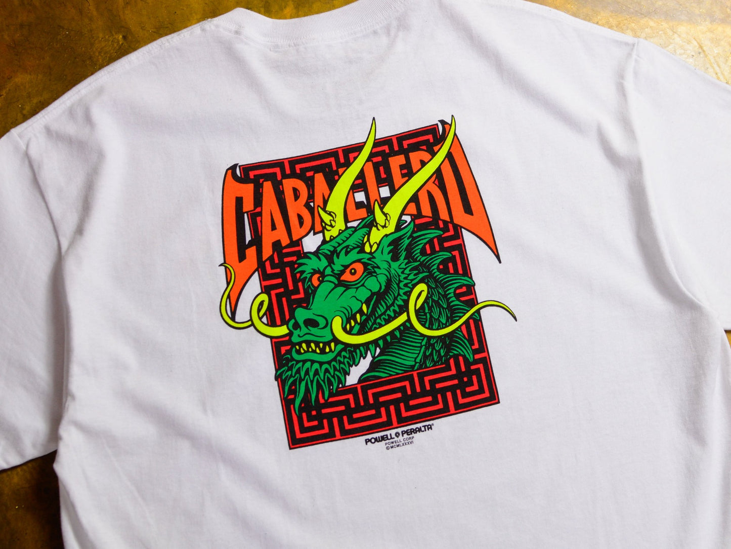 Powell Peralta Tee Cab Street Dragon White Reissue Skateboard T-Shirt