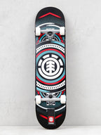 Element Skateboard Complete Hatched Red Blue 8 Pre Assembled