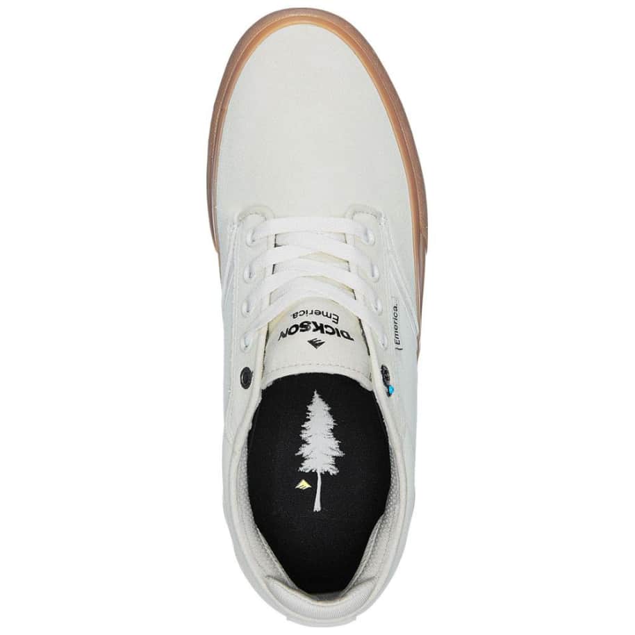 Emerica Shoes Dickson White Gum Us Size Skateboard Sneakers