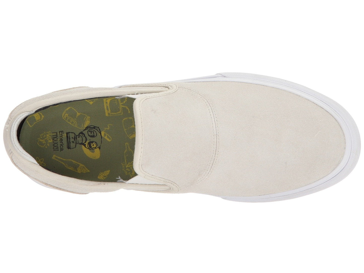 Emerica Shoes Wino G6 Slip On Collin Provost White White Skateboard Sneakers