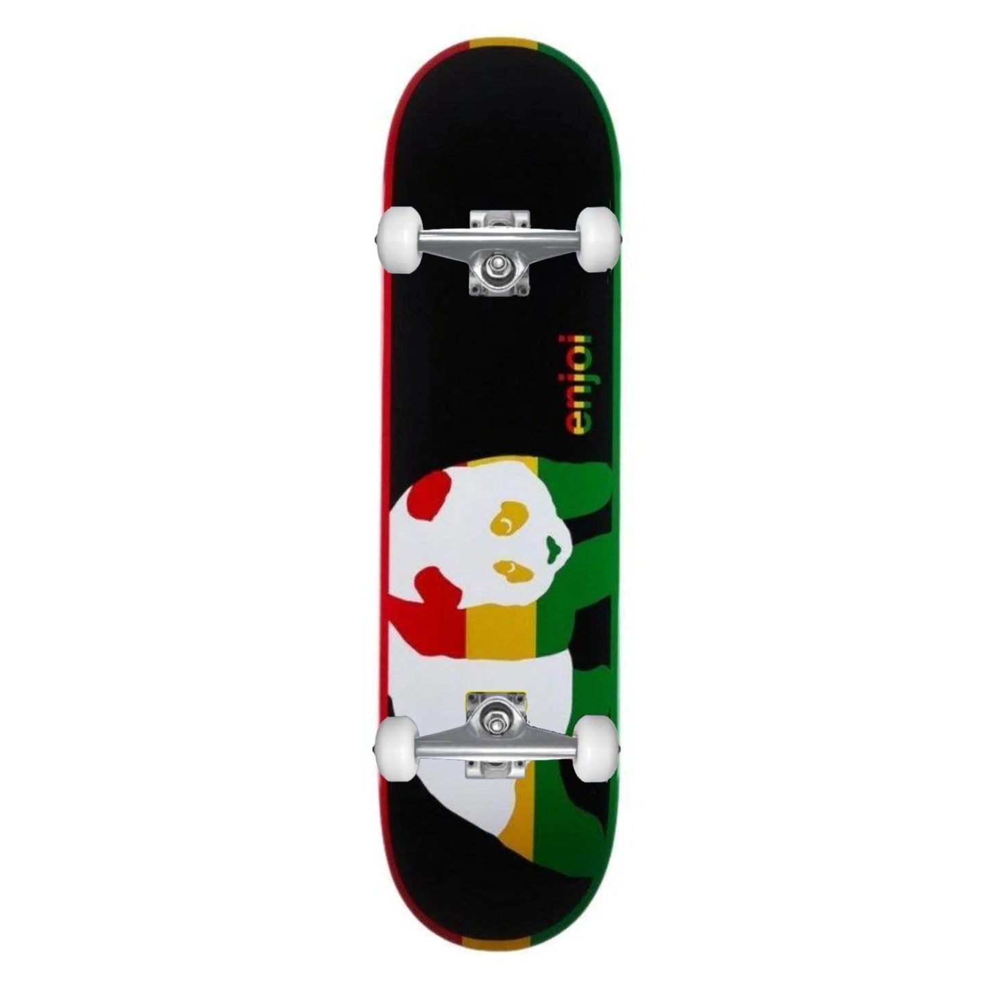 Enjoi Skateboard Complete Panda Rasta Veneer 8.375" Pre-Assembled R7