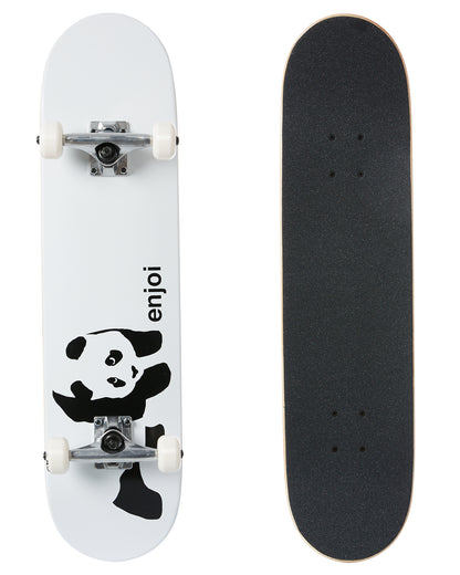 Enjoi Skateboard Complete Panda White 8.25" Pre-Assembled