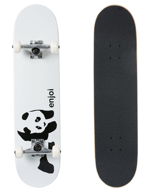 Enjoi Skateboard Complete Panda White 8.25" Pre-Assembled