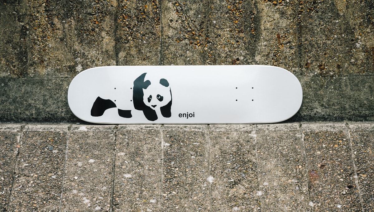 Enjoi Skateboard Deck Whitey Panda Logo R7 Wide 8 Full Dip