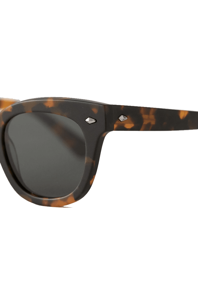 Epokhe Dylan Sunglasses - Dark Tortoise / Matte Green Lens