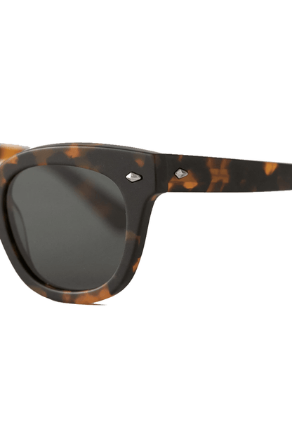 Epokhe Dylan Sunglasses - Dark Tortoise / Matte Green Lens