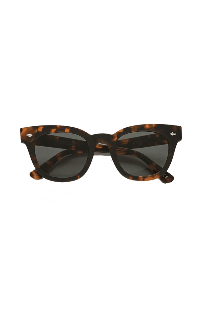Epokhe Dylan Sunglasses - Dark Tortoise / Matte Green Lens
