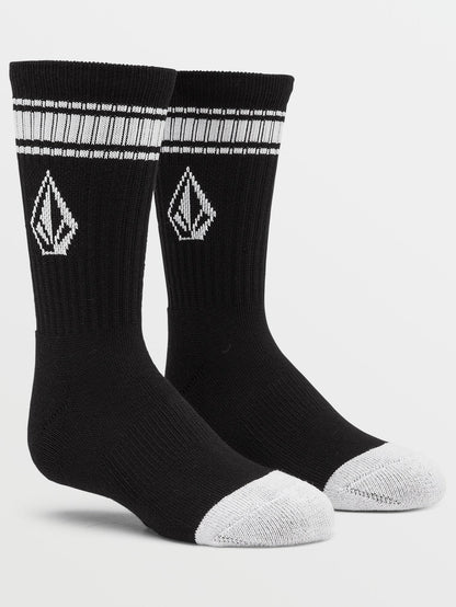 Volcom Socks 3 Pack Full Stone Multi Crew Size 2-5 Youth Skateboard Sox