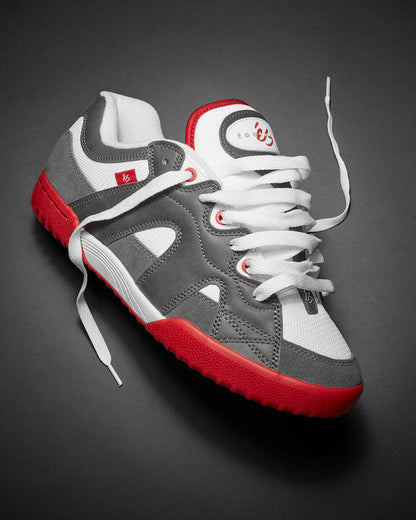 Es Shoes One Nine 7 Grey White Red Usa Size Mens Skateboard Sneakers