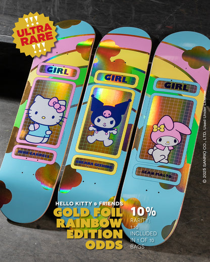 FULL SET Girl x Hello Kitty & Friends Rainbow Blind Bag Collection 3 Decks
