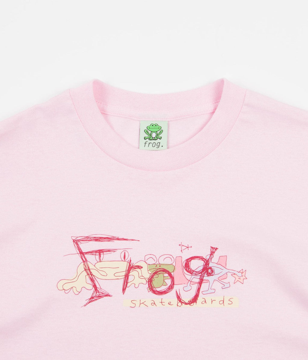 Frog Tee Busy Frog Pink Tone Skateboard T Shirt