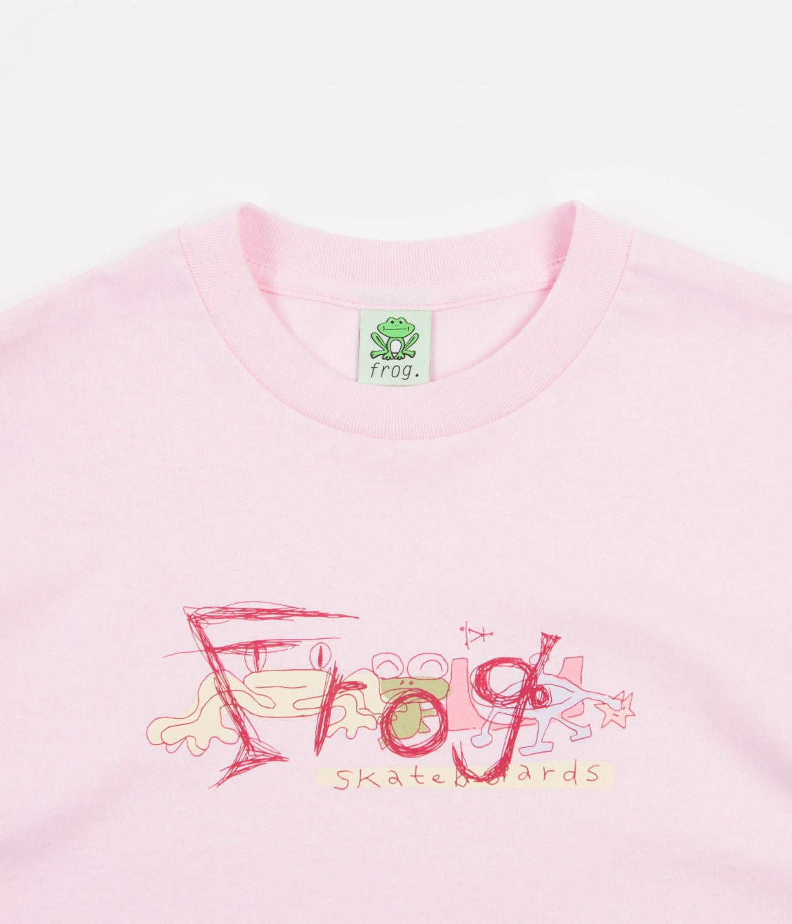 Frog Tee Busy Frog Pink Tone Skateboard T Shirt
