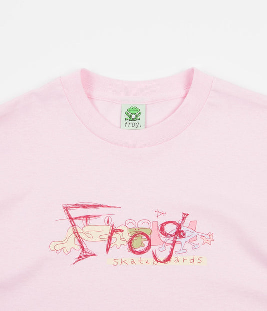 Frog Tee Busy Frog Pink Tone Skateboard T Shirt
