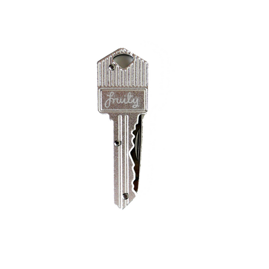 Fruity Griptape Keyring Knife Silver Bi Fold